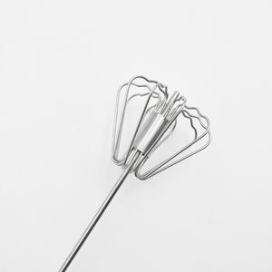 <span class=keywords><strong>Fouet</strong></span> à œufs en acier inoxydable de qualité alimentaire, mélangeur à crème semi-automatique de cuisine, facile à utiliser pour battre les blancs d'œufs/la crème double en pointes douces - Product Image 2