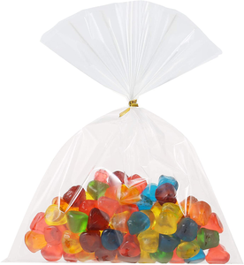 Sacs transparents en cellophane, sacs plats avec attaches torsadées, Bopp transparent pour pain, bonbons, chocolat, sacs cadeaux - Product Image 3