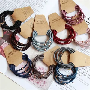 Lot de 6 élastiques à cheveux pour femmes, chouchous, attaches pour queue de cheval, bandeaux en organza, liens pour cheveux, accessoires capillaires pour filles - Product Image 1