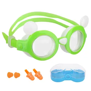 gözlük anti-sis yüzme speedo Suppliers-MoKo yüzme gözlükleri, kristal net görüş yüzmek gözlük Anti sis UV koruma ile yüzmek gözlük kulak tıkacı ve burun klipsi çocuk için