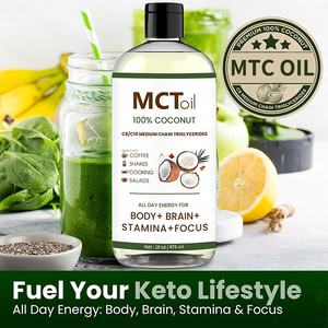 5kg MCT olio alimentare per uso alimentare integratore di chetosi 14g di C8 e C10 MCT prezzo del petrolio acido grasso cervello e carburante per il corpo - Product Image 3