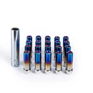 Kit Antirrobo de <span class=keywords><strong>Titanio</strong></span> para Ruedas, Tuercas de Seguridad para Ruedas, Tuercas de Rueda con Acabado Quemado - Product Image 1