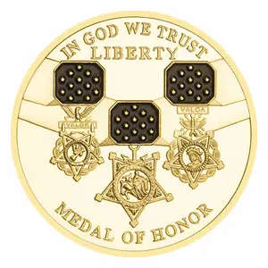 Medal Of Honor Cllectible Coin Liberty Collection Souvenir Statue Of Liberty Plated Commemorative Coin Gold In God We Trust USA