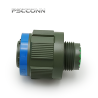 Connecteur circulaire industriel PSCCONN série D38999 de troisième génération à 3 broches haute densité, finition olive drab cadmium, fiche et prise