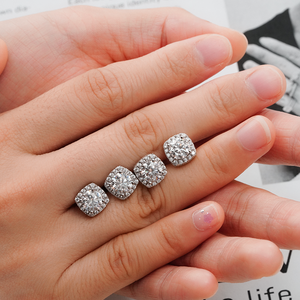 Wholesale Fashion Earrings 1ct Moissanite <b>Sterling</b> <b>Silver</b> <b>Stud</b> Earrings Push Back Earrings - Product Image 5