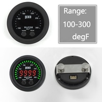 Jauge de température d'eau ultra-mince 52MM Auto 12V/24V avec capteur NPT 1/8, affichage numérique rouge pour voiture, température 0-300F (-17~187°C)