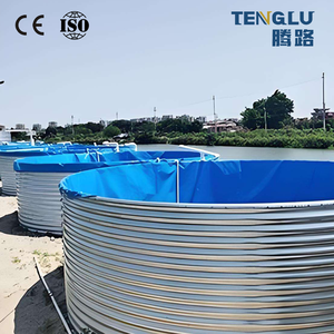 Bassin à poissons galvanisé à haute résistance avec couvercle supérieur pour l'élevage extérieur de tilapias et la pêche - Product Image 1