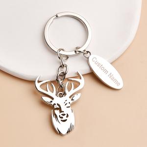 Tùy chỉnh thực hiện đúc hình dạng Hươu động vật kim loại móc khóa cho Quà tặng khuyến mãi - Product Image 3