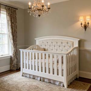 Ensemble de meubles pour enfants en gros : Lit bébé et table à langer combinés, berceau en bois massif, table à langer minimaliste en bois pour bébé - Product Image 4