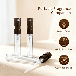 Flacon pulvérisateur de parfum en verre vide, personnalisable, en gros, anti-fuite, rechargeable, portable, pour échantillons et voyage, avec bouchon à sertir - Product Image 4