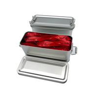 Custom Rechthoekige Metalen Blikken Lunch/Bento Box Container Set Handgemaakt Fruit Groenten Bedrukt Ontwerpen Merk Custom
