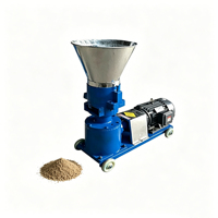 Machine à granulés d'aliments pour animaux en acier de 5 mm, haute capacité 220 kg/h, pour bovins, ovins, poulets, machine innovante commerciale de fabrication d'aliments pour bétail de 3 mm