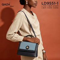 Sac à main QAZA pour femme 2026, nouveau modèle de luxe, grande capacité, en cuir PU, avec bordure cousue, fermeture circulaire, sac à bandoulière 2-en-1 pour femme