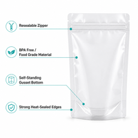 Pochette transparente personnalisée avec trou de suspension, sac transparent haute clarté pour l'emballage des marchandises en supermarché