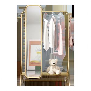 Produits tendance 2025 décor Simple ménage cintre miroir décoratif nordique Ins Net rouge porte-manteau sol miroir salon meubles personnalisé - Product Image 2