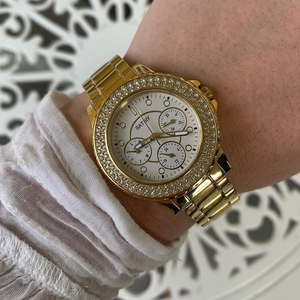 Reloj <span class=keywords><strong>de</strong></span> Pulsera para <span class=keywords><strong>Mujer</strong></span> <span class=keywords><strong>GUESS</strong></span> GW0410L1, Diseño Simple con Manecillas, Caja <span class=keywords><strong>de</strong></span> 36 mm, Correa <span class=keywords><strong>de</strong></span> 16 mm, Acero Inoxidable, Cronógrafo <span class=keywords><strong>de</strong></span> Cuarzo, 30 m - Product Image 4