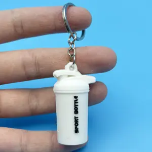 Porte-clés 3D modèle Mini Kettlebell Porte-clés fitness souple PVC personnalisé haute qualité Gym Barbell