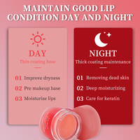 Masque de nuit hydratant à la fraise sous marque privée, baume à lèvres rose hydratant, éclaircissant et blanchissant longue durée