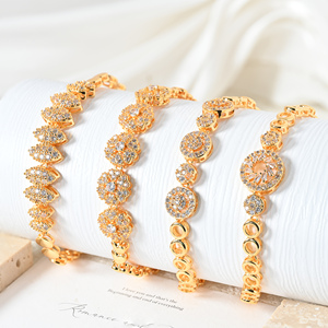 Chaîne et bijoux en <span class=keywords><strong>or</strong></span> plaqué 18 carats, style rétro, fin, imperméable, chaîne de tennis, chaînettes et bracelets pour femme - Product Image 1