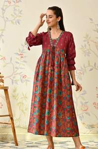 ชุดเดรสยาวเซ็กซี่สำหรับผู้หญิงชุดเดรสยาวทำด้วยมือผ้าฝ้ายอินเดียโบฮีเมียนเสื้อคลุมยาวผ้าฝ้ายสไตล์ฮิปปี้แบบโบฮีเมียนสำหรับใส่ในฤดูร้อน - Product Image 6