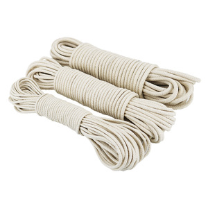 เชือกฝ้ายถักสีขาวขนาด 8 มม. เชือกเคลือบแว็กซ์สำหรับงานฝีมือและวัสดุตกแต่ง - Product Image 2