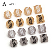 Bouton-pression APEX en alliage de zinc personnalisé avec logo métallique, 12 mm, OEM ODM, pour Thobe, Kandura, Dishdasha