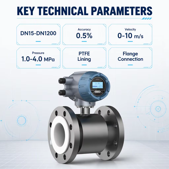 PANGU Electromagnetic Flowmeter 4 Inch Water Treatment HVAC ISO CE SIL Certified Support OEM