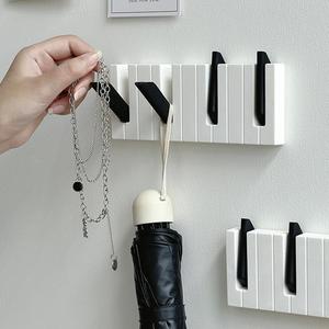 Wholesale Modern Plastic Piano <b>Key</b> <b>Hook</b> No-Drill <b>Wall</b> Mounted Organizer <b>for</b> Entryway Coat and Storage - Product Image 2