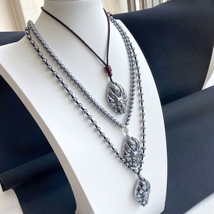 Collar de Moda con Colgante de Piedra Hematita de 30*46MM, Cadena de <span class=keywords><strong>Metal</strong></span> y Cuerda, Dijes de Cristal y Ágata, Selección de Joyería para Regalo - Product Image 4