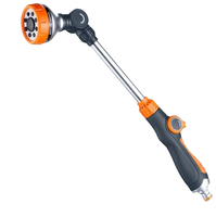 Lances de pulvérisation haute pression pour tuyau d'arrosage de jardin, 8 modes, polyvalentes, longues, pour irrigation et lavage de voiture, en plastique durable