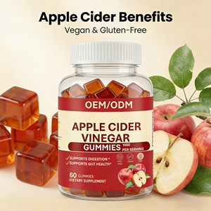 Appelazijn Gummies 1500mg per portie Ondersteunt de spijsvertering & darmgezondheid Veganistisch voor volwassenen 60 Gummies Voedingssupplement OEM/ODM - Product Image 2