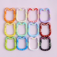 Nouveau porte-clés coloré en forme de chat avec anneau à ressort, accessoire de bijouterie DIY fait main, breloque de sac pour femme, en alliage, vente en gros disponible