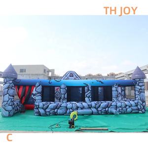 Navire aérien gratuit à porte, labyrinthe gonflable <span class=keywords><strong>de</strong></span> <span class=keywords><strong>terreur</strong></span> personnalisé, labyrinthe drôle <span class=keywords><strong>de</strong></span> zombie Halloween gonflable Huanted House Ecape Room - Product Image 5