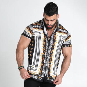<span class=keywords><strong>2022</strong></span> été nouveaux vêtements pour hommes européen américain rétro <span class=keywords><strong>tendance</strong></span> imprimé Cardigan manches courtes décontracté mode Offre Spéciale Anti-rides - Product Image 4