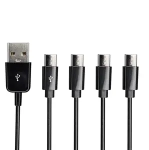 black cabletolink factory USB A to 4 x USB Type C Y Splitter Data Snyc Cord