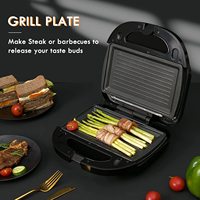 Logo personnalisé maison électrique antiadhésif 3 en 1 grille-pain multifonctionnel pour petit déjeuner machine à sandwichs