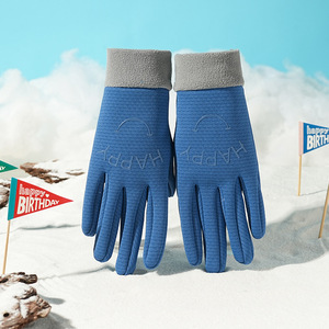<strong>Children's</strong> Winter/autumn <strong>Gloves</strong> Outdoor Riding Cold-proof Fleece-lined Windproof Full-fingered Cute Warm for Biking - Product Image 6