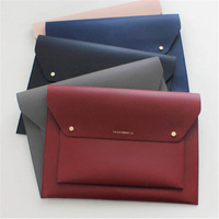 Housse d'ordinateur portable de luxe en cuir végétalien personnalisée de 13 pouces – Sacoche décontractée et durable pour conférences et documents de bureau