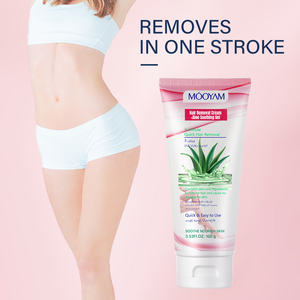 Crema de depilación permanente sin dolor OEM para detener el crecimiento del cabello depilatoria suave cuerpo piernas crema depilatoria de Aloe Vera Natural - Product Image 3