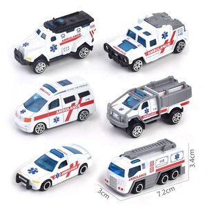 Samtoy 6PCS L'hôpital 1:<span class=keywords><strong>64</strong></span> Friction Alliage Moulé Sous Pression Véhicules Modèle Mini Jouet Voitures <span class=keywords><strong>Ambulance</strong></span> Jouet pour Enfants - Product Image 1