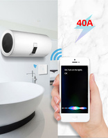 Interrupteurs muraux Tuya WiFi, télécommande intelligente, chauffe-eau 40A, chaudière, type 86, indice de protection IP21, verre trempé, système de maison intelligente