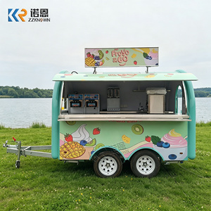 Gerobak Jajanan Makanan Ringan Langsung dari Pabrik, Trailer Es Krim dan Yogurt Beku untuk Katering Acara dan Penjualan Jalanan - Product Image 3