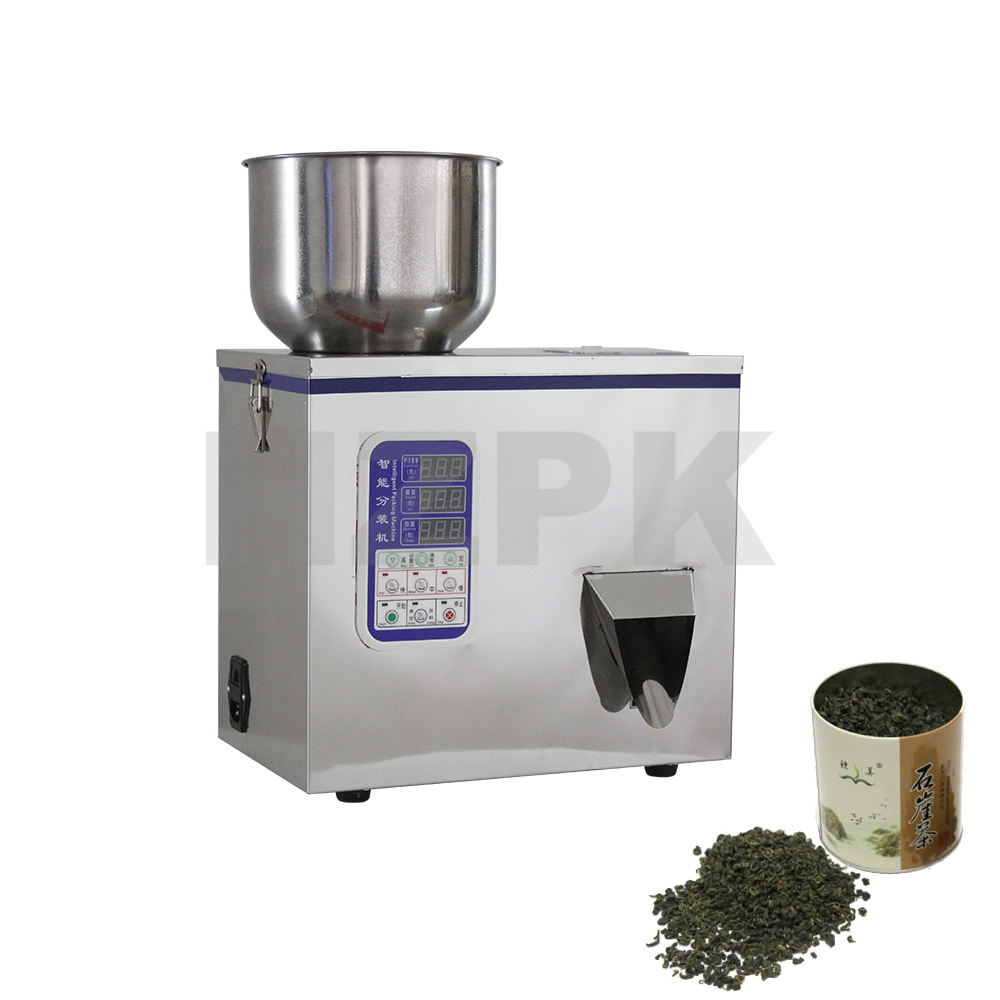 HZPK semi-automatic tabletop digital control spice tea coffee particle granule powder weighting filling machinery