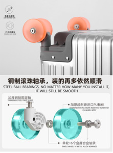 Thép mới bóng bánh xe đầy đủ nhôm hợp kim magiê bộ hành lý kinh doanh du lịch Xe đẩy trường hợp kim loại lên máy bay trường hợp <span class=keywords><strong>20</strong></span> 24 28 inch - Product Image 5