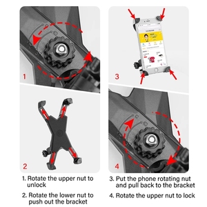Soporte Universal Ajustable <span class=keywords><strong>para</strong></span> Teléfono Móvil en Motocicletas y Bicicletas, Accesorio <span class=keywords><strong>para</strong></span> <span class=keywords><strong>Ciclistas</strong></span> - Product Image 3