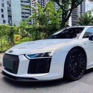 V Style haute qualité en Fiber de carbone lèvre avant et pare-chocs Spoiler Spliter Bodykit pour 2017 + <span class=keywords><strong>Audi</strong></span> <span class=keywords><strong>R8</strong></span> V8 <span class=keywords><strong>V10</strong></span> mise à niveau lèvre de pare-chocs avant - Product Image 6