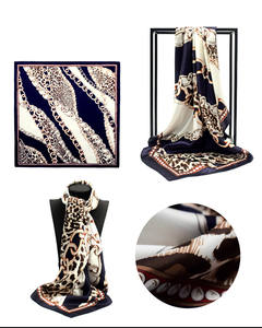 <span class=keywords><strong>Foulard</strong></span> de seda para mujer, bufanda cuadrada de 90x90cm, chal de <span class=keywords><strong>playa</strong></span> de marca de lujo para mujer, pañuelo Hijab <span class=keywords><strong>grande</strong></span>, silenciador para mujer - Product Image 3