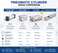 HLQ12X30SAS Cylindre pneumatique compact guidé 12x30mm à double action avec axes de guidage pour l'automatisation de précision