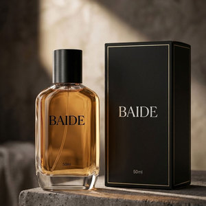 Wholesale 2026 Neutral <b>Flat</b> Transparent Perfume Glass Bottles 30ml 50ml 100ml Empty Perfume Glass Bottle with Black <b>Cap</b> - Product Image 2