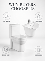 Vente en gros usine de sanitaires : WC monobloc avec couvercle et lavabo intégré pour salle de bain